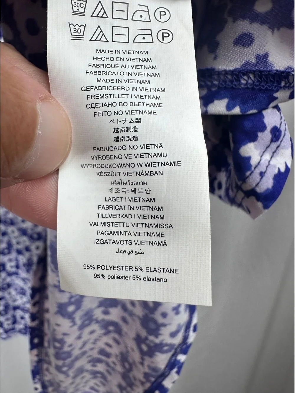Michael Kors Blue and White Floral Short Sleeve Dress Size S